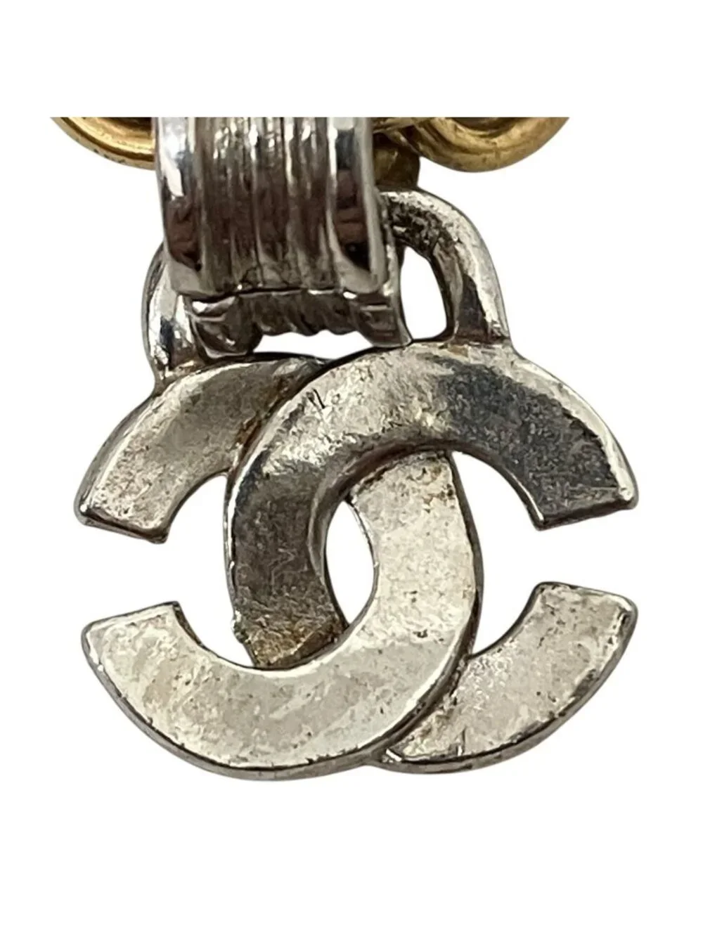 Chanel Triple CC Logo Necklace 45 Metal